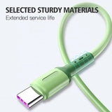 Type-C charger cable Silicone 1m - 5A USB Type-A to USB Type-C Cable